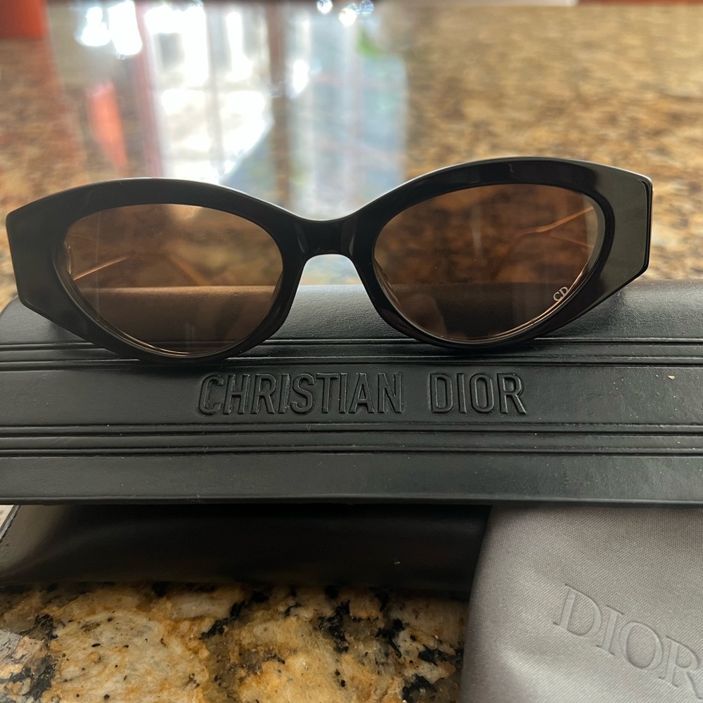 Christian Dior Black Cat-Eye Sunglasses